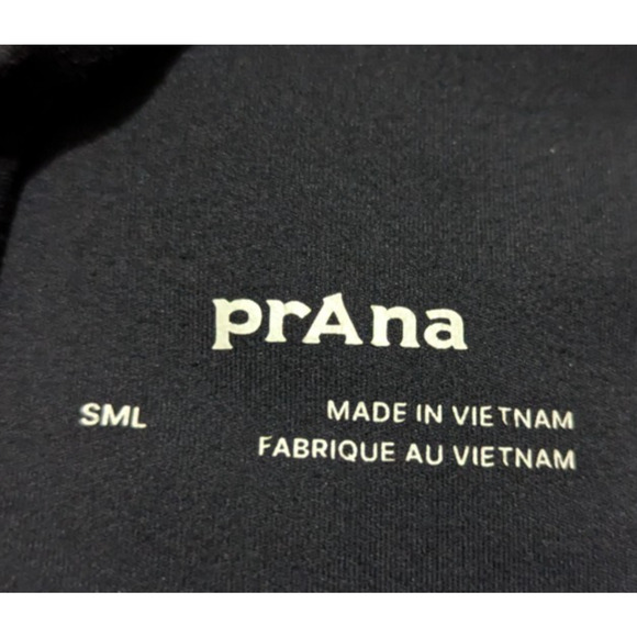 Prana sz S Leggings ash black stretchy side leg pockets mid rise 1945 - Picture 6 of 7